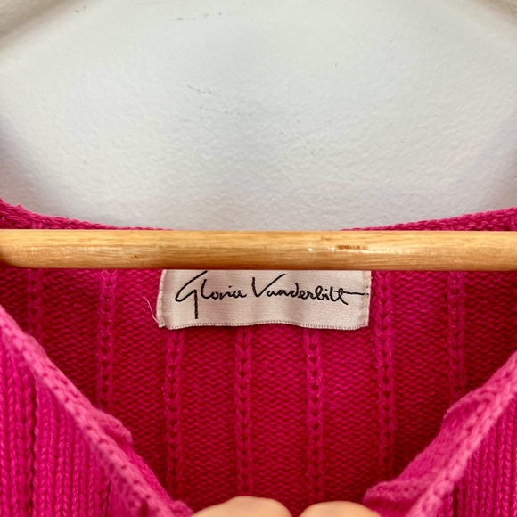 Gloria Vanderbilt Fuchsia Ribbed Tank Top - Picture 2 of 2